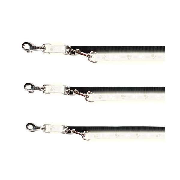 Trixie Verlängerungsleine Silver Reflect - Pfotenmotiv - 2 m / 15 mm – Bild 3