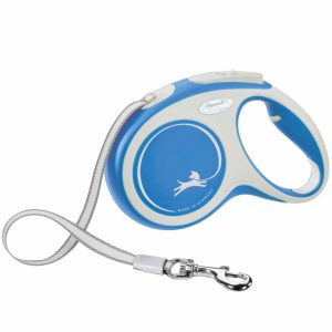 FLEXI Rollleine New COMFORT Gurt - 5m, bis 25kg - blau