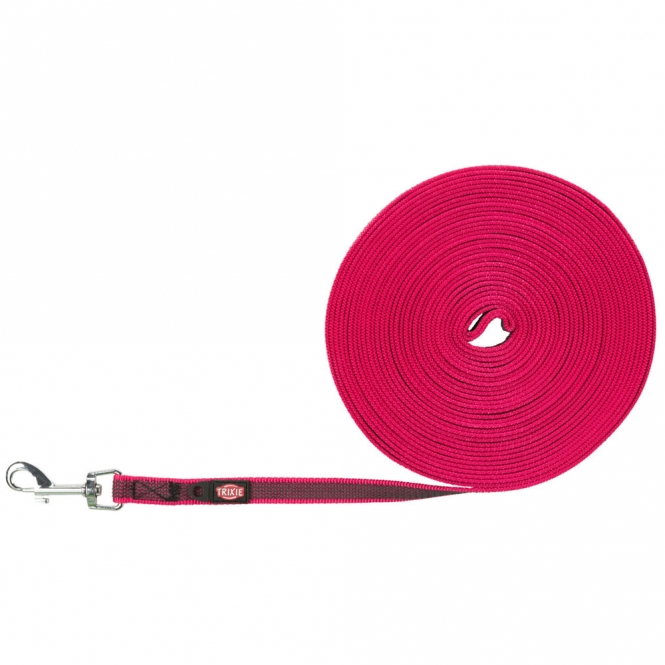 Trixie Schleppleine, gummiert - fuchsia - 15 m/15 mm