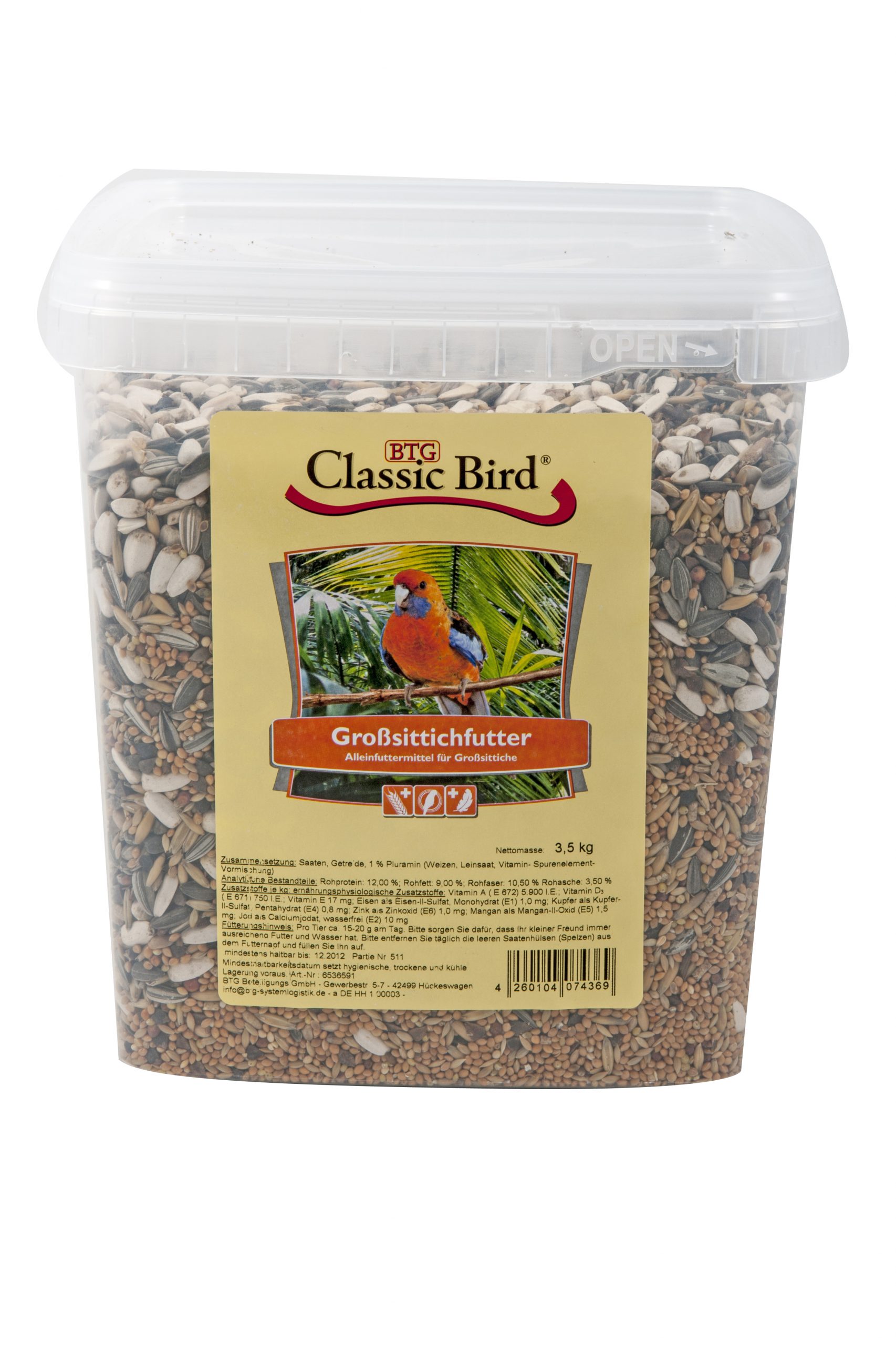 Classic Bird Großsittichf.3,5kgEim.